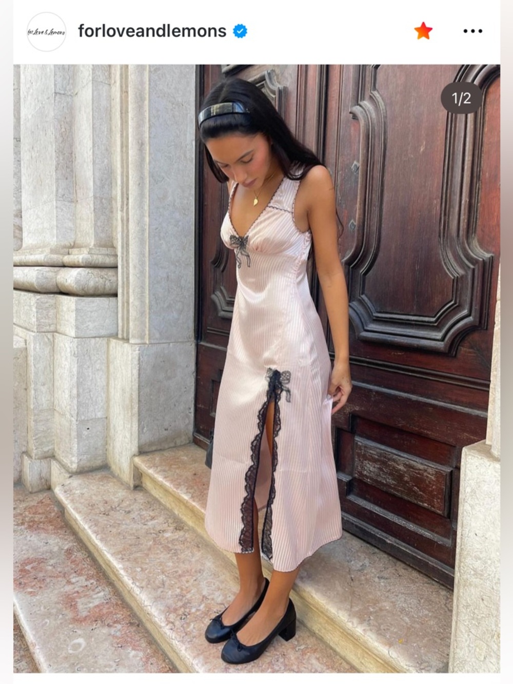 For Love and Lemons Daphne Midi Slip Dress